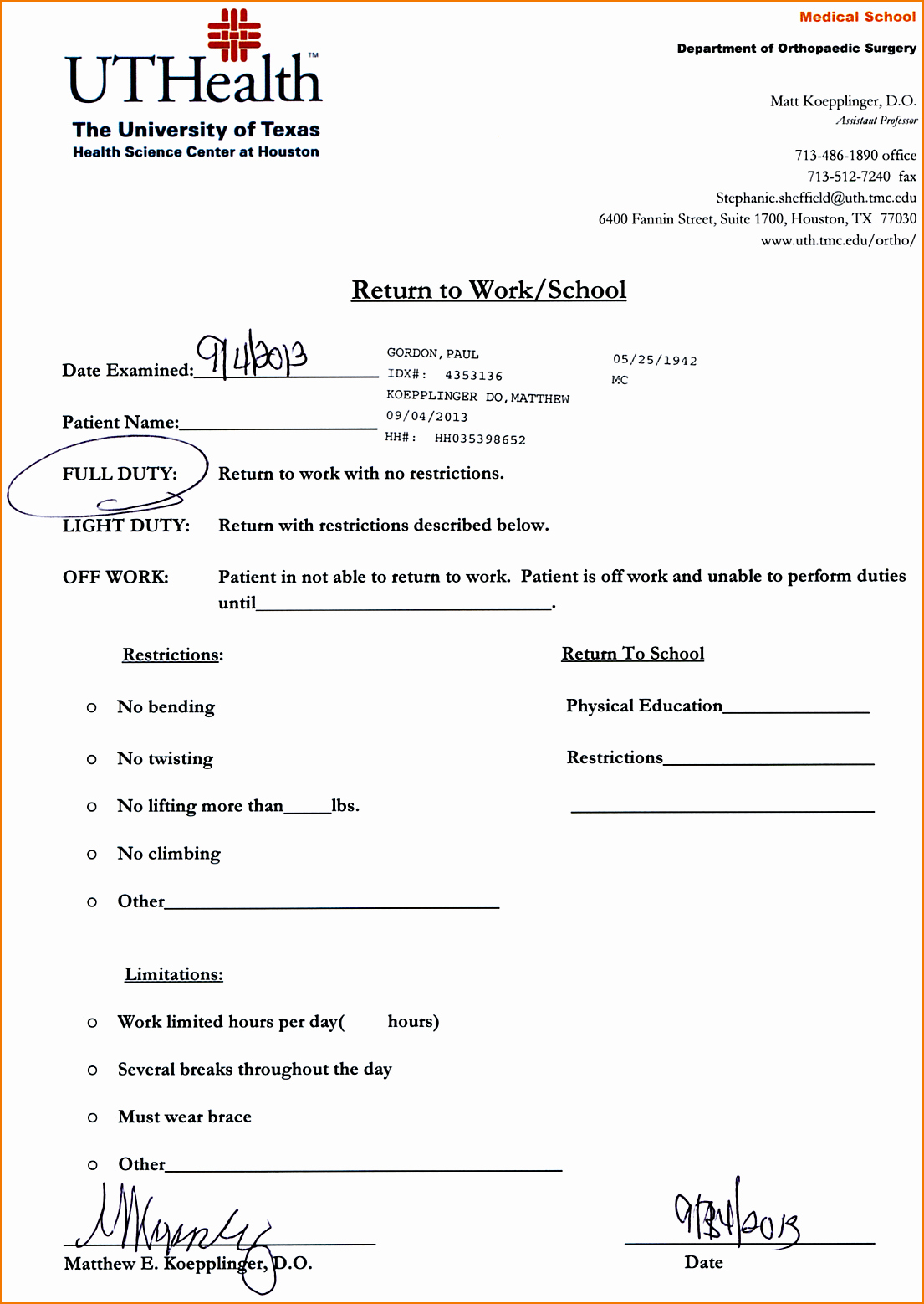 Emergency Room Doctor Note Template Beautiful 5 Doctor’s Note for School