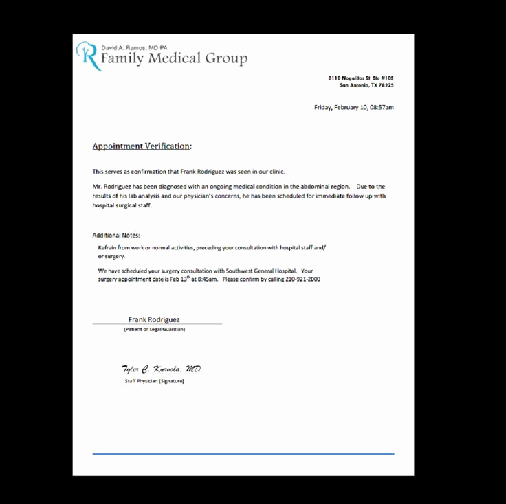 Emergency Room Note Template New Doctor S Note Work Excuse Template Medical Emergency