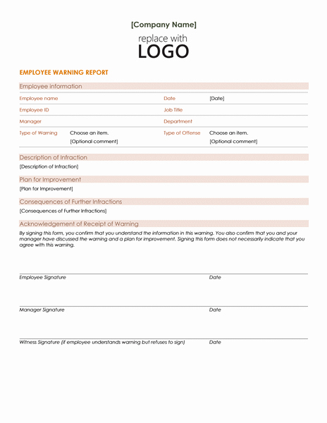 Employee Warning Notice Template Word Beautiful Employee Warning Notice Word Doc Employee