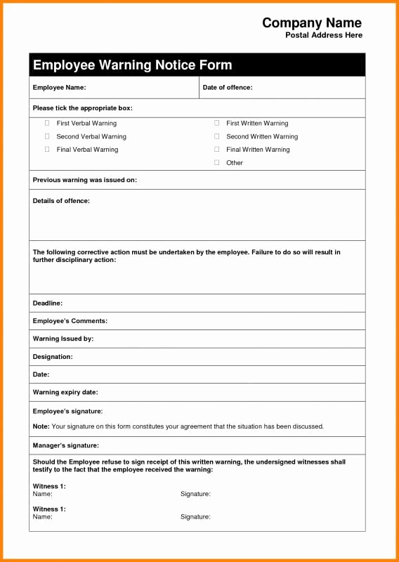 Employee Warning Notice Template Word Lovely Employee Warning Letter