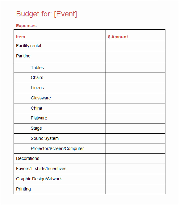 Event Budget Proposal Template Beautiful 13 event Bud Templates In Google Docs