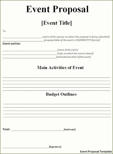 Event Budget Proposal Template Best Of event Proposal Template Free Download