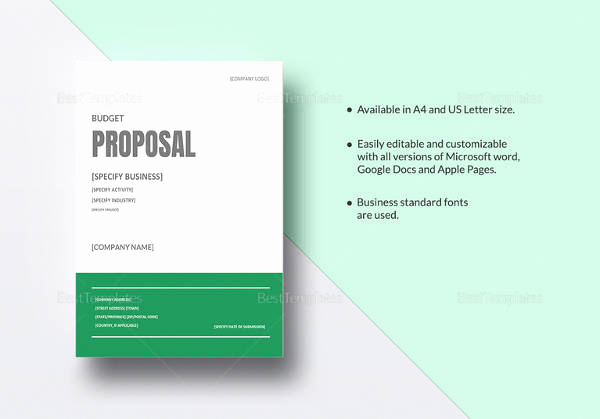 Event Budget Proposal Template Best Of Free 20 Sample Bud Proposal Templates In Google Docs