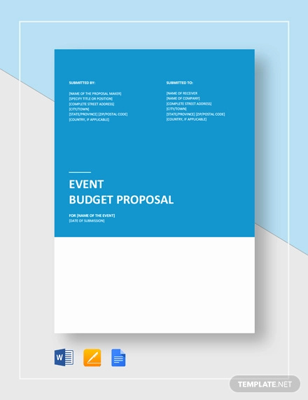 Event Budget Proposal Template Fresh 10 event Bud Proposal Templates