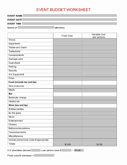 Event Budget Proposal Template Fresh 10 event Bud Proposal Templates