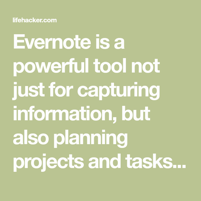 Evernote Project Management Template Inspirational Get Things Done with Evernote Using Gtd Templates