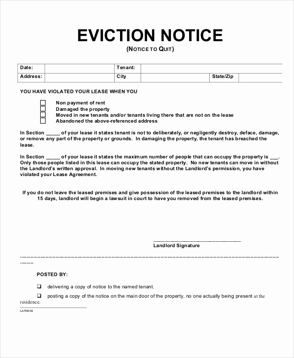 Eviction Notice Florida Template Beautiful 14 Printable Eviction Notice forms Pdf Google Docs Ms