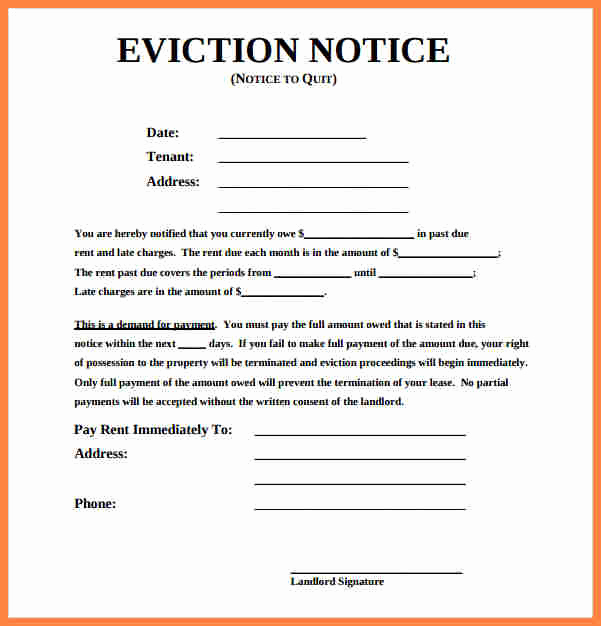 Eviction Notice Florida Template New Tenant Eviction Notice – Emmamcintyrephotography