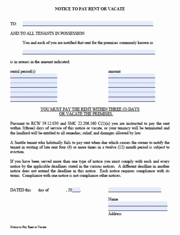 Eviction Notice Florida Template Unique 3 Day Eviction Notice Florida