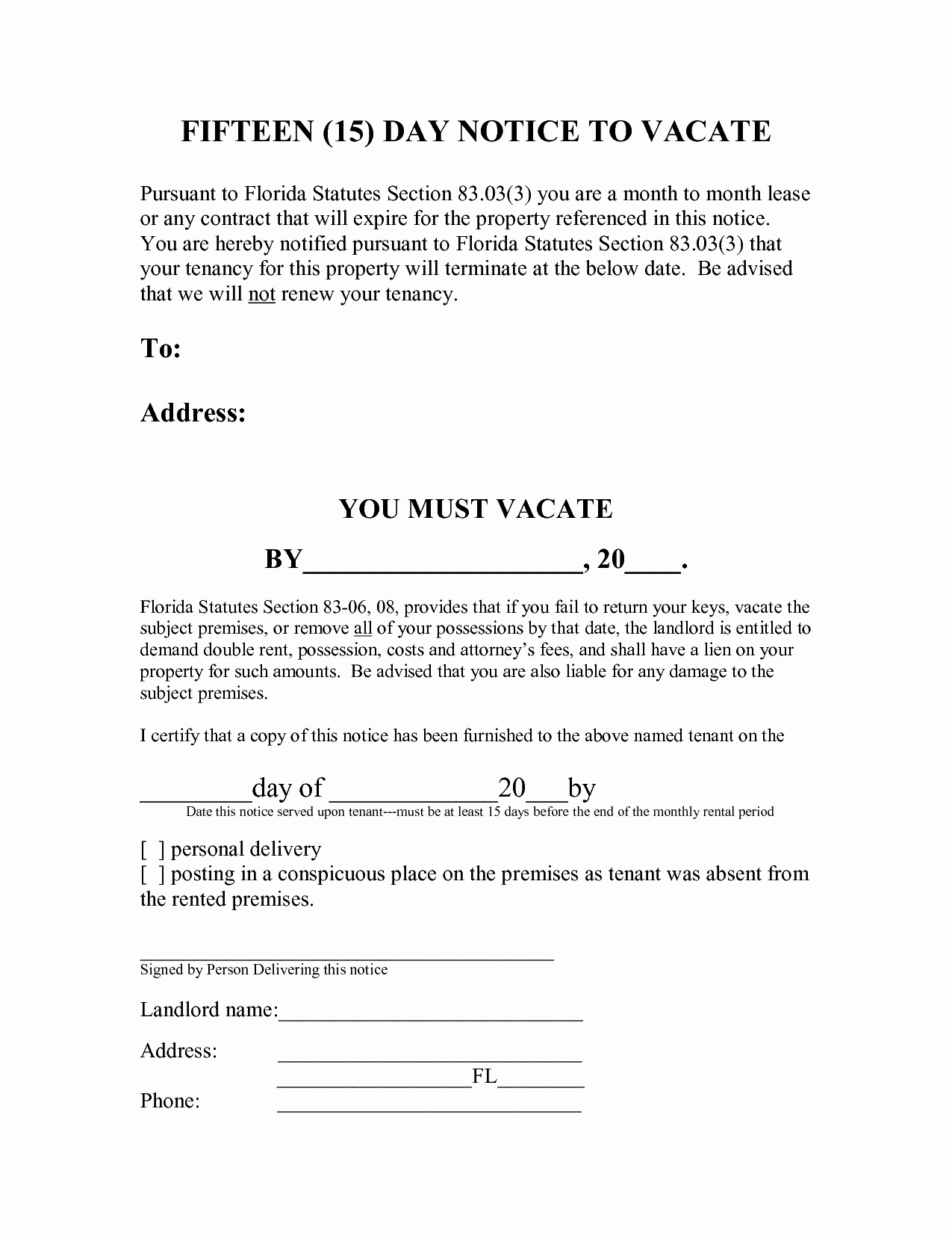 Eviction Notice Florida Template Unique Pin by Lorraine Segarra On Documents