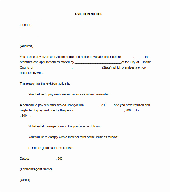 Eviction Notice Letter Template Lovely Freemium Templates the Best Printable Blogs
