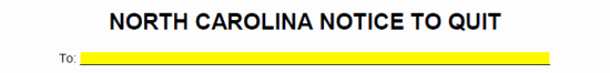 Eviction Notice Template Nc Awesome Free north Carolina Eviction Notice forms