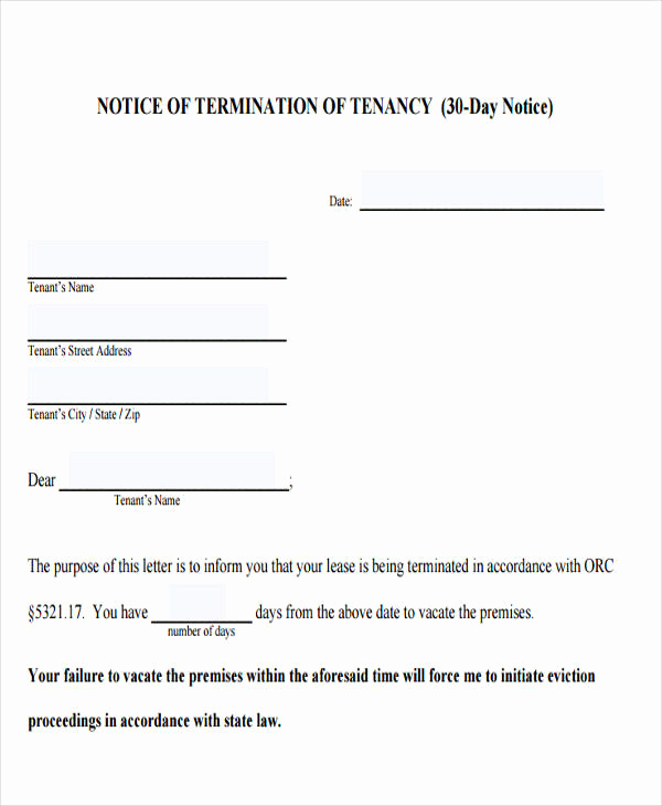 Eviction Notice Template Nc Lovely 30 Day Eviction Notice Template