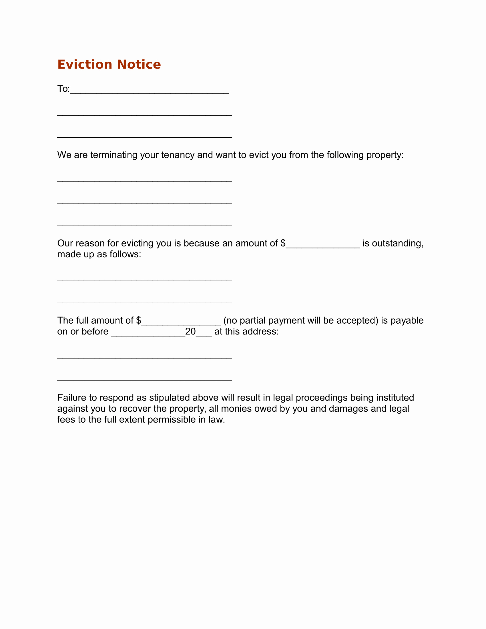 Eviction Notice Template Pdf Awesome forms Download Free Business Letter Templates forms
