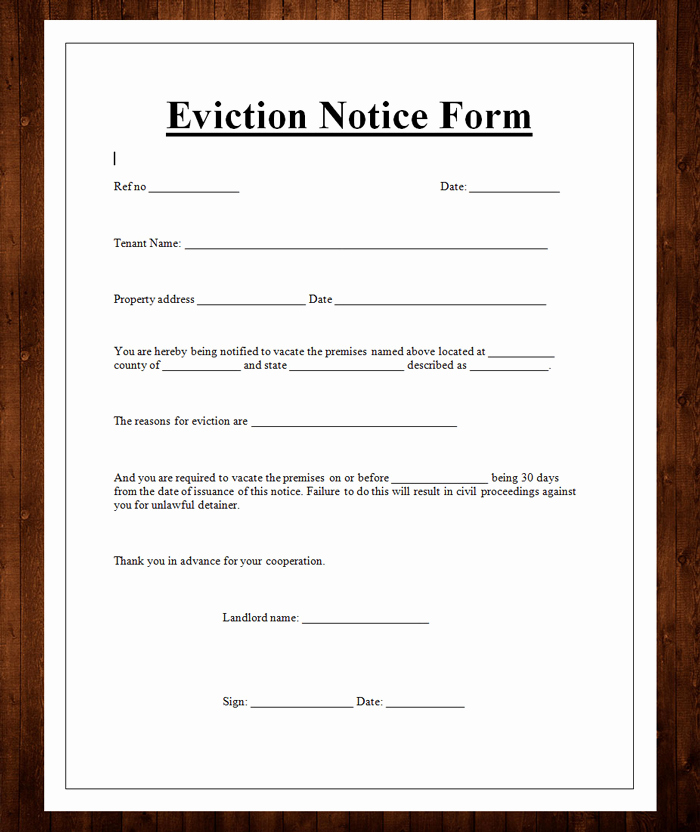 Eviction Notice Template Pdf Luxury 12 Free Eviction Notice Templates for Download Designyep