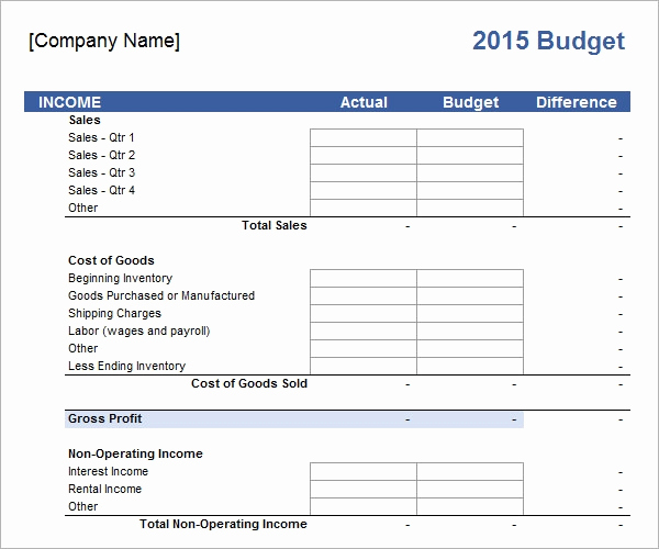 Excel Business Budget Template Awesome Free 16 Sample Business Bud Templates In Google Docs