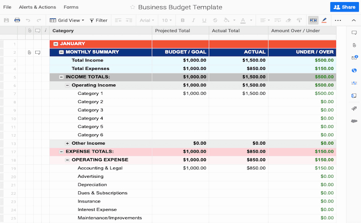 Excel Business Budget Template Luxury Free Bud Templates In Excel