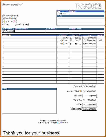 Excel Invoice Template 2003 Awesome 10 Microsoft Excel Invoice Template