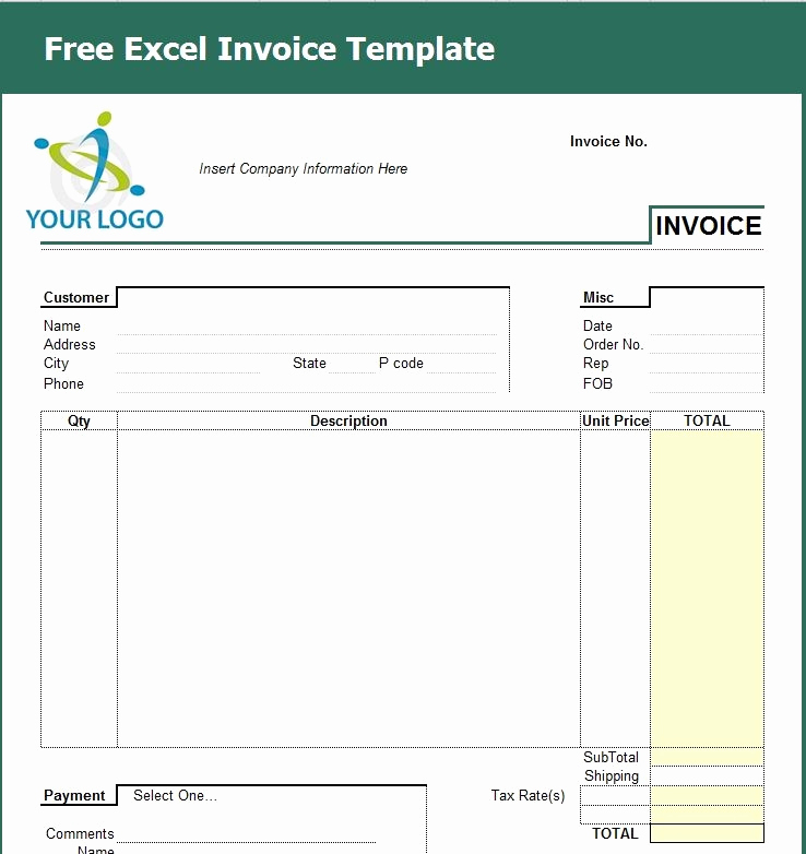 Excel Invoice Template 2003 Beautiful Invoice Template Excel Free