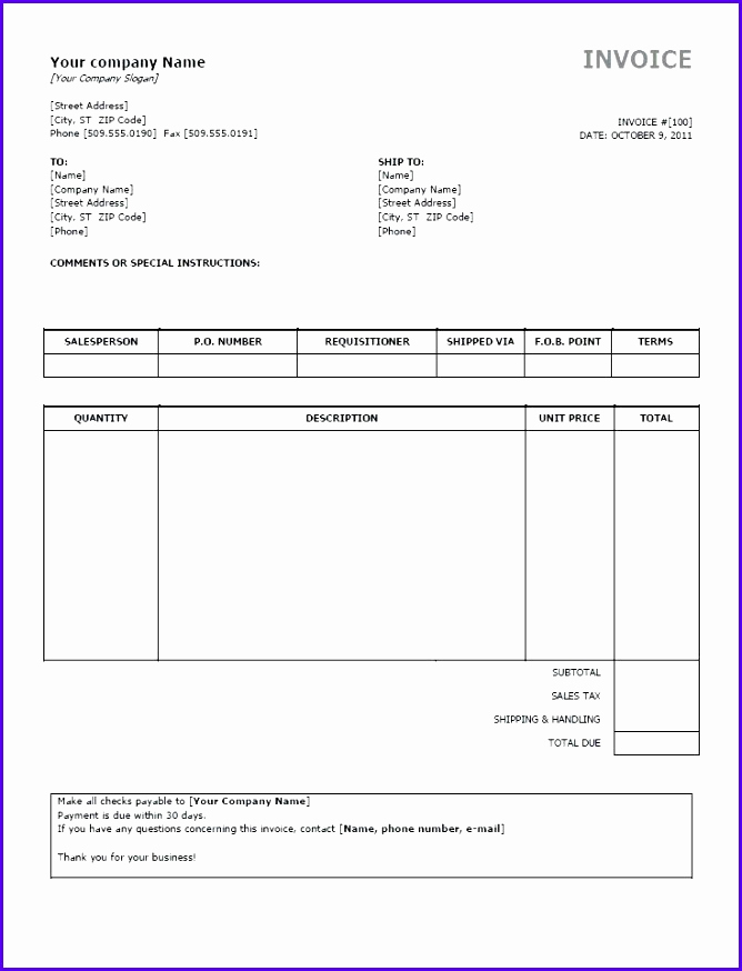 Excel Invoice Template 2003 Best Of 9 Excel Invoice Template 2003 Exceltemplates