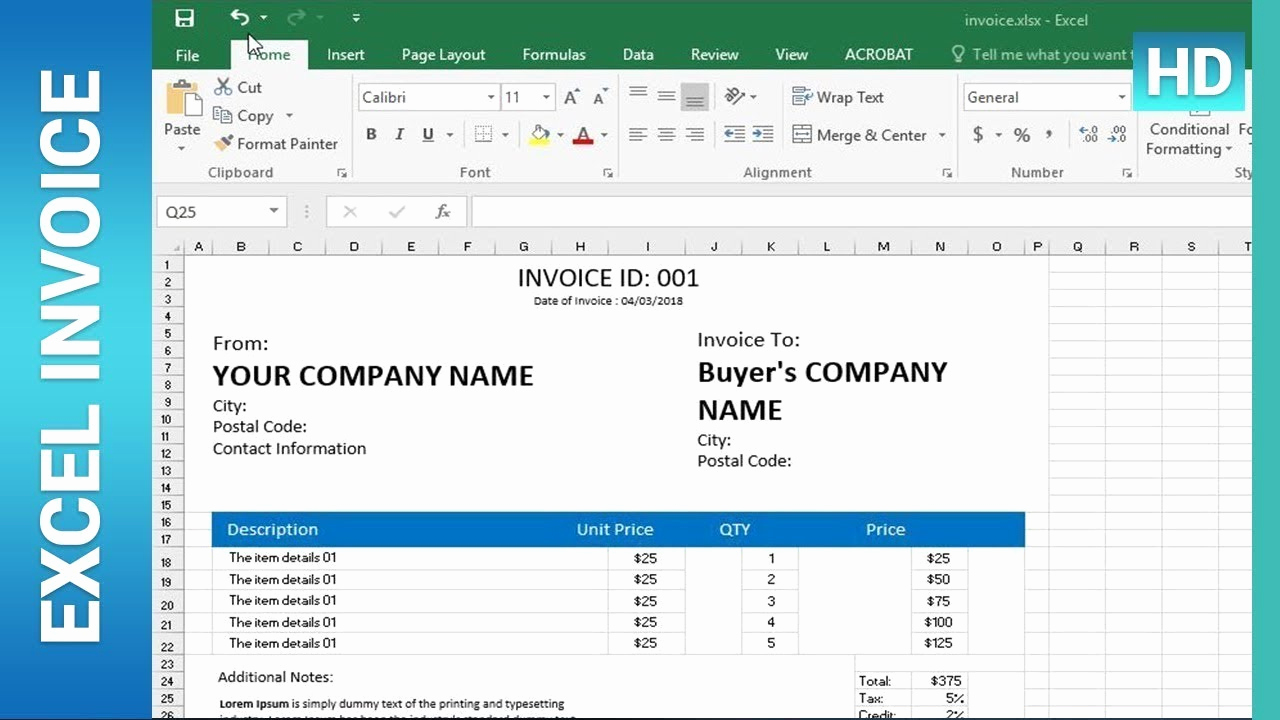 Excel Invoice Template 2003 Elegant How to Create An Invoice Template In Excel Excel