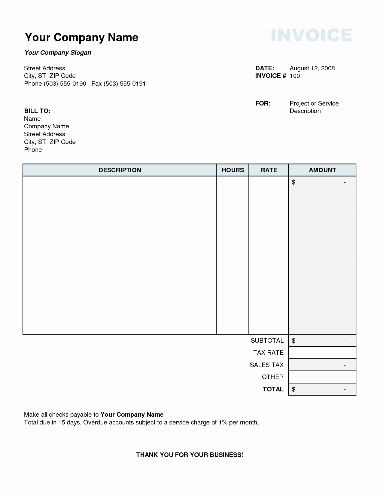 Excel Invoice Template 2003 Fresh Tax Invoice Template Excel