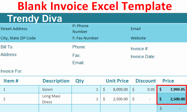 Excel Invoice Template 2003 Lovely How to Create Blank Invoice Template In Excel with Example