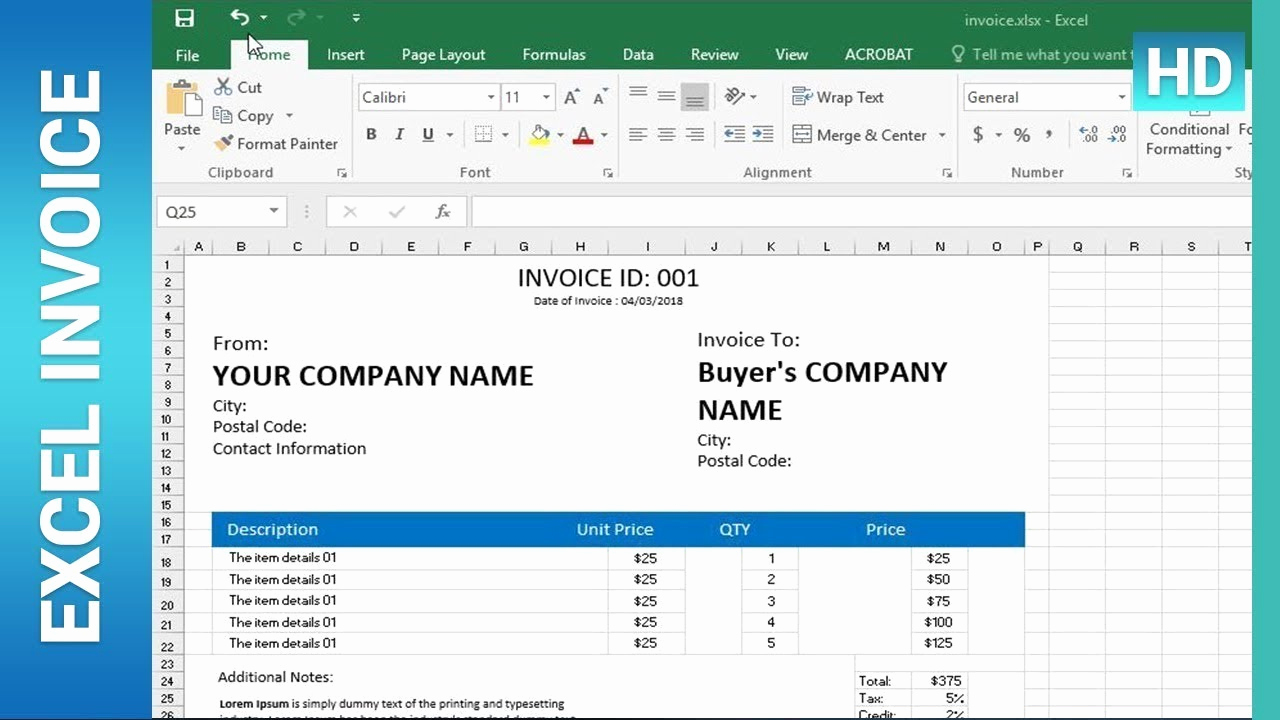 Excel Invoice Template 2003 New How to Create An Invoice Template In Excel Excel