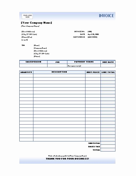 Excel Invoice Template 2003 Unique Free Excel Invoices Templates Download