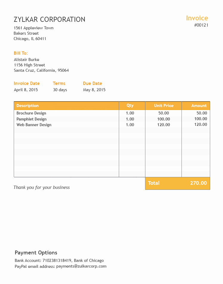 Excel Invoice Template Mac Awesome Free Excel Invoice Template Zoho Invoice