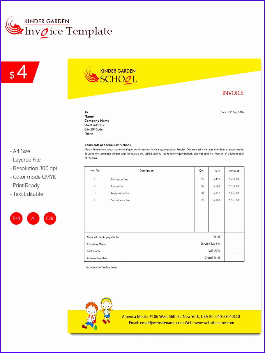 Excel Invoice Template Mac Elegant 5 Excel Templates Mac Exceltemplates Exceltemplates