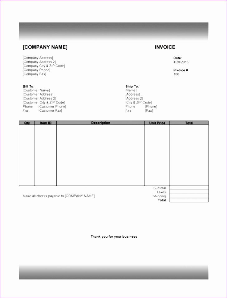 Excel Invoice Template Mac Unique 6 Invoice Template Excel Mac Exceltemplates Exceltemplates