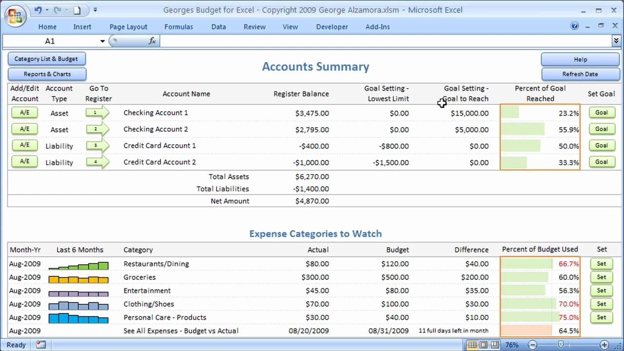 Excel Personal Budget Template Awesome Bud Spreadsheet and Excel Checkbook Register for