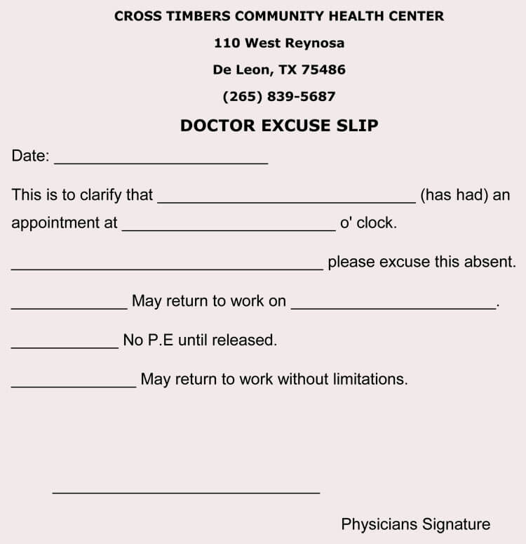 Fake Doctor Note Template Luxury Creating Fake Doctor S Note Excuse Slip 12 Templates