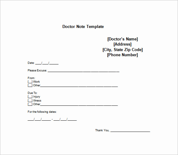 Fake Doctors Note Template Pdf Awesome 20 Sample Free Doctors Note Templates &amp; Fake Notes Pdf Word