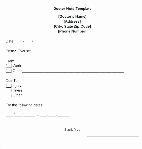 Fake Doctors Note Template Pdf Fresh Fake Doctors Note Template for Work or School Pdf