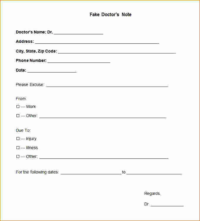 Fake Doctors Note Template Pdf Luxury 29 Of Doctors Excuse Template for Marshall Missouri