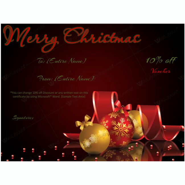 Fancy Gift Certificate Template Best Of Christmas Gift Certificate Template 03 Word Layouts