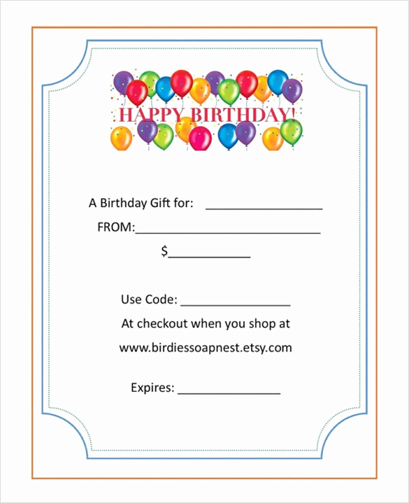 Fancy Gift Certificate Template Luxury Sample Birthday Gift Certificate Template 7 Download