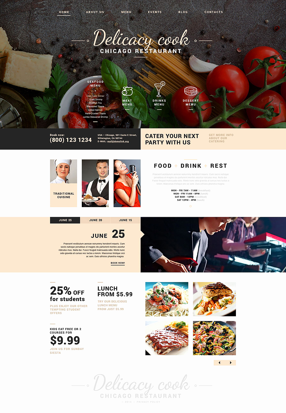 Fancy Restaurant Menu Template Beautiful Fancy Restaurant Joomla Template