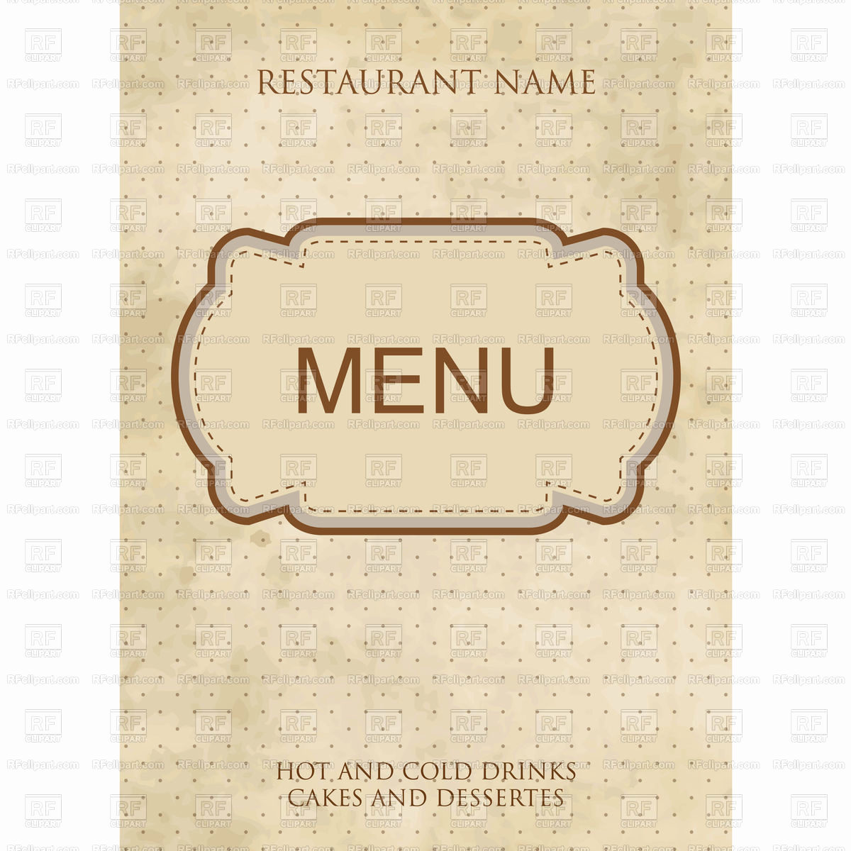 Fancy Restaurant Menu Template Beautiful Vintage Style Restaurant or Cafe Menu Design with Fancy