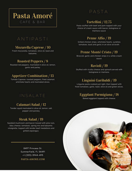 Fancy Restaurant Menu Template Fresh Elegant Menu Templates Canva