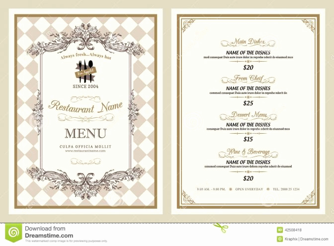 Fancy Restaurant Menu Template Inspirational Coloring Sheet Tremendous Fancy Menu Design Ideas