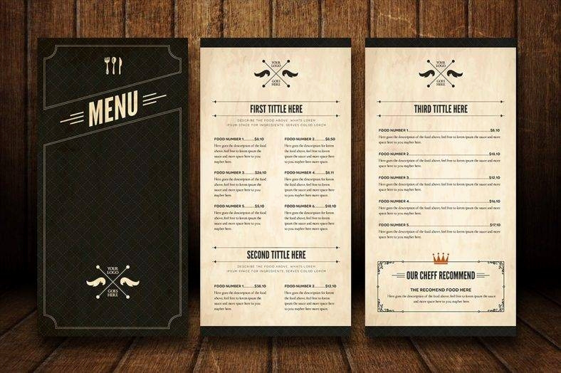 Fancy Restaurant Menu Template Luxury 32 Bar Menu Designs