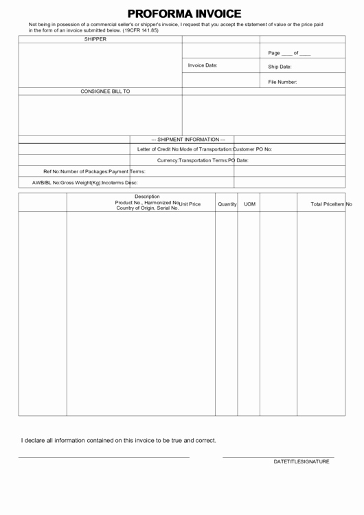 Fillable Invoice Template Pdf Awesome Fillable Proforma Invoice Template Printable Pdf