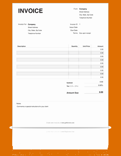 Fillable Invoice Template Pdf Luxury Free Printable Invoices Templates Blank