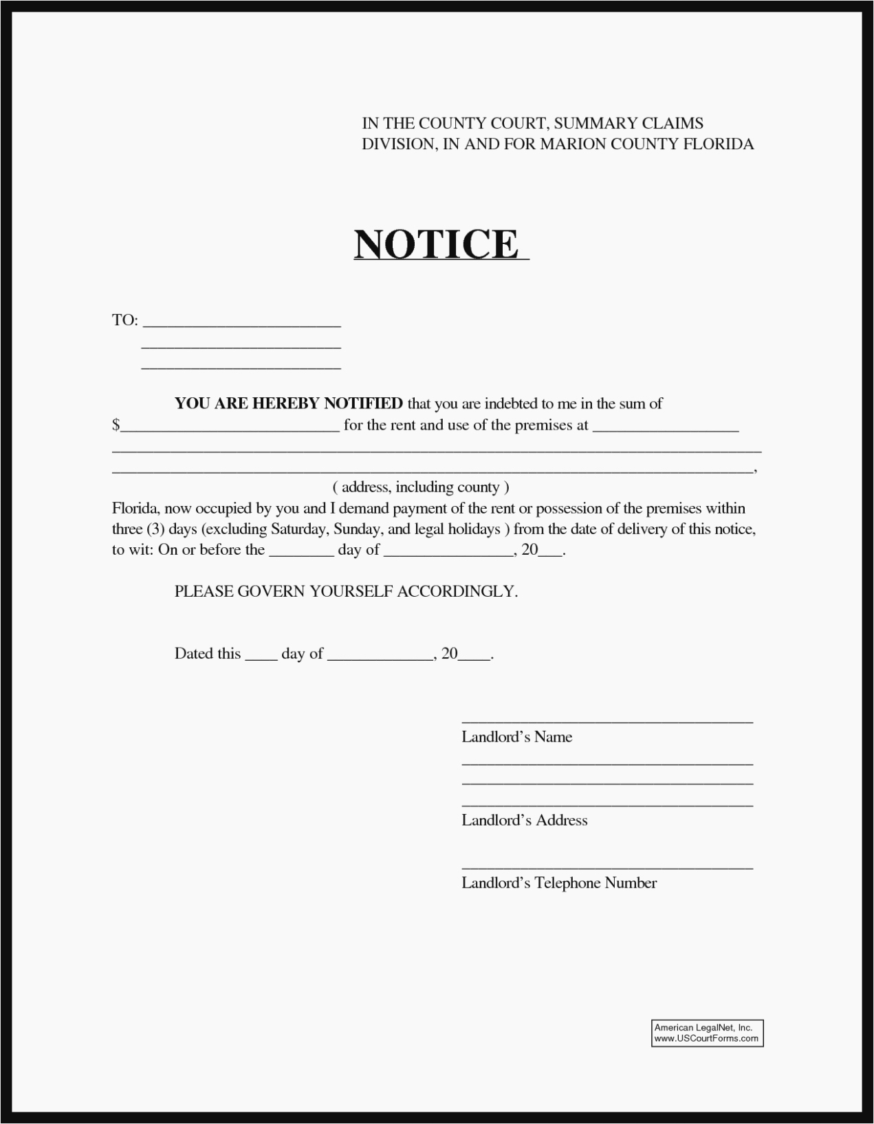 Florida Eviction Notice Template Awesome the Real Reason Behind 15