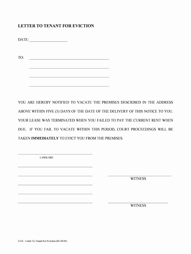 Florida Eviction Notice Template Fresh Eviction Notice for Tenant In Florida Blank Fill Line