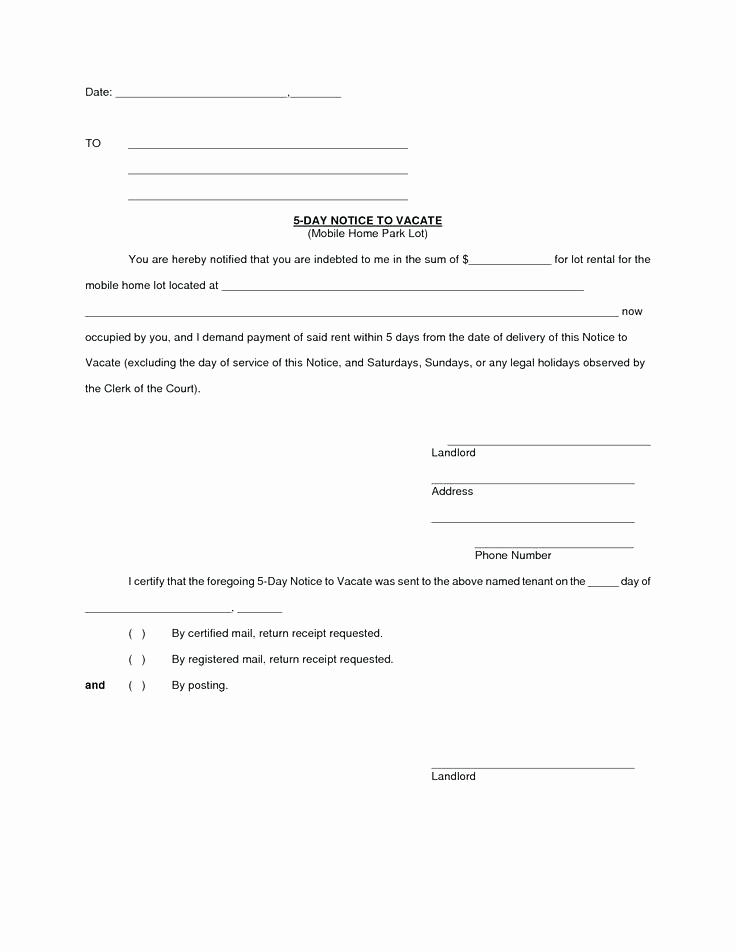 Florida Eviction Notice Template Inspirational Florida Eviction Notice form Pdf