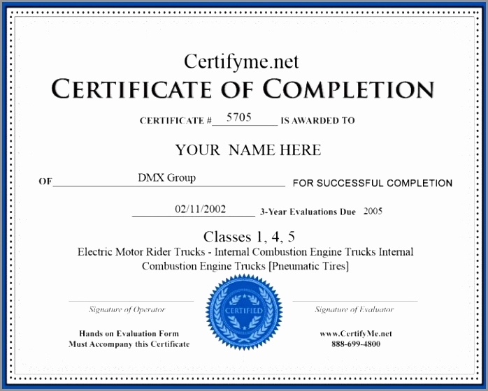 Forklift Certificate Template Free Awesome forklift Certification Card Template Google Docs Printable